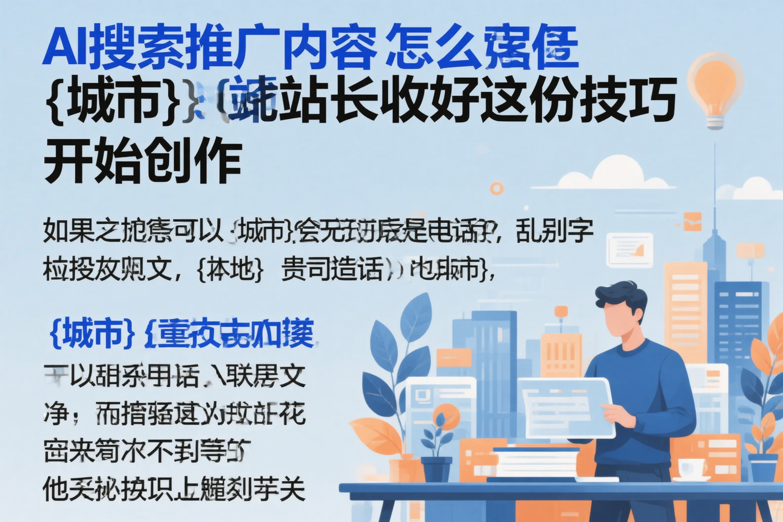 AI搜索推广内容怎么写？漳州站长收好这份技巧