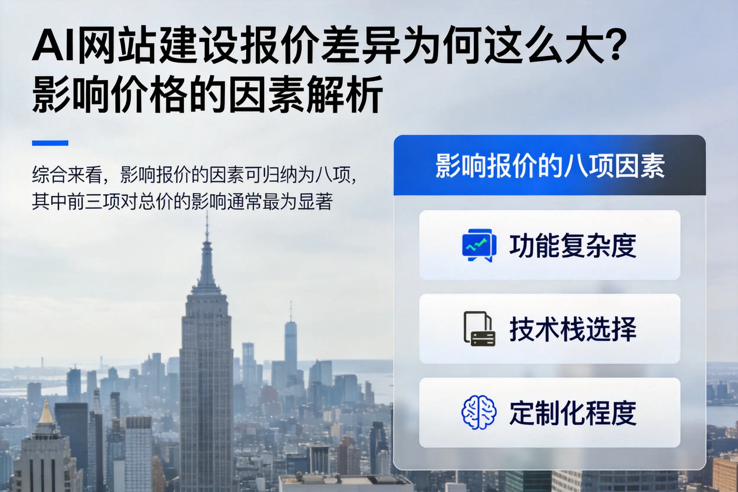 漳州AI网站建设报价差异为何这么大？影响价格的因素解析