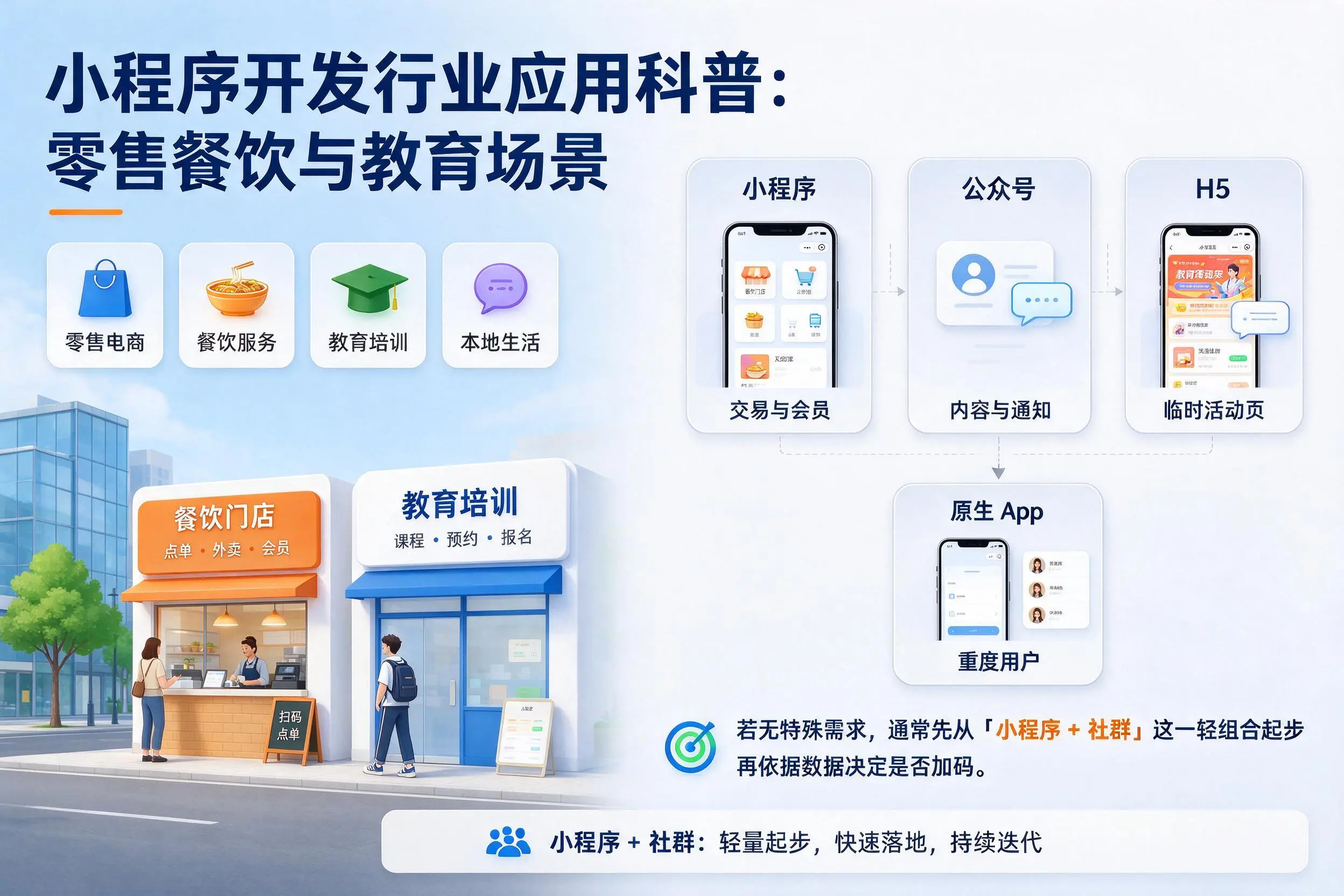 漳州小程序开发行业应用科普:零售餐饮与教育场景