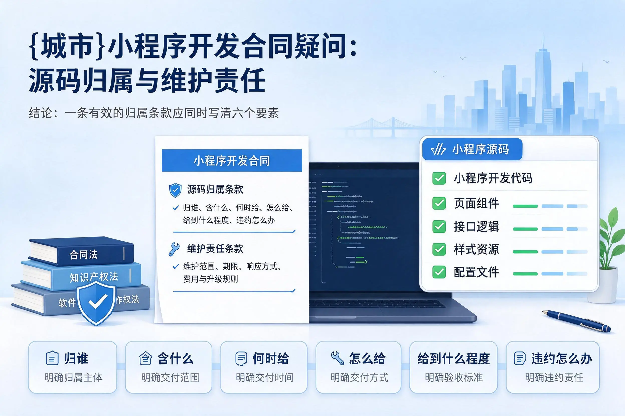 漳州小程序开发合同疑问:源码归属与维护责任