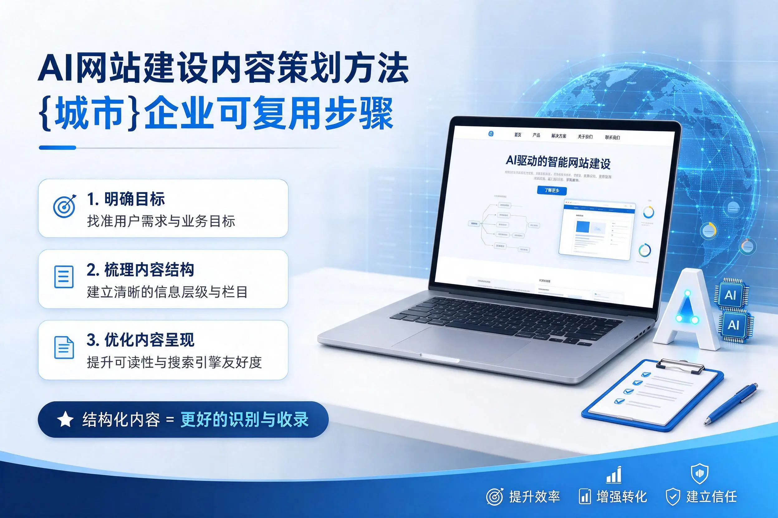 AI网站建设内容策划方法,漳州企业可复用步骤